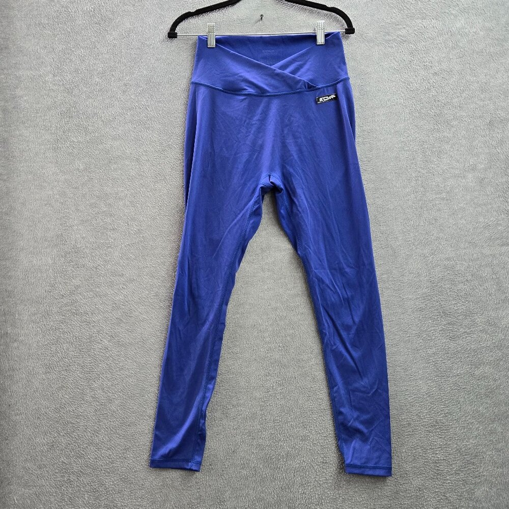 ECHT Women Activewear Pants XL Blue Nylon‎ Spandex Scrunch Legging Yoga 26"
